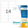Aadressisildid Herma 8671, A4, 99.1 x 38.1 mm, läbipaistev, matt, 350 tk