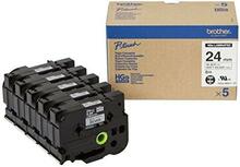 Etiketilint Brother HGE-M951V5, 24 mm x 8 m, must matt hõbe, 5 tk