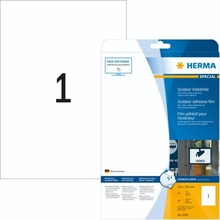 Etiketid HERMA 9500, 210 x 297 mm, valge, kleebitav, 50 lehte