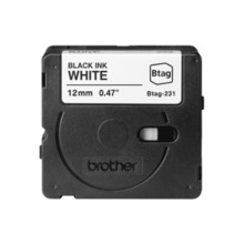 Etiketilint Brother BTAG-231, 12 mm x 4 m, must valgel
