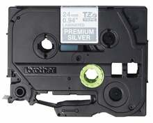 Etiketilint Brother TZe-PR955, 24 mm, valge/hõbe, 800 cm