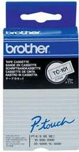 Etiketilint Brother TC-101, 12 mm, 800 cm, must läbipaistval