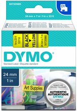 Etiketilint DYMO D1, 24 mm x 7 m, must kollasel, S0720980