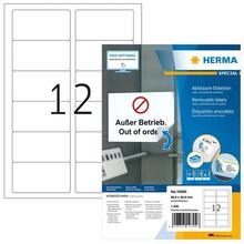 Etiketid HERMA 10304, A4, 88.9 x 46.6 mm, isekleepuvad, valged, 1200 tk
