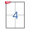 Isekleepuvad etiketid Apli 581280, A4, 105 x 148 mm, 100 lehte, valge