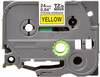 Etiketilint Brother TZe-S651, 24 mm, must kollasel, 8 m