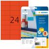 Kleebisetiketid Herma 4467, A4, 70 x 37 mm, punased, 480 tk
