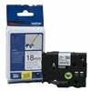 Etiketilint Brother TZe-FX241, 18 mm, must valgel, 8 m