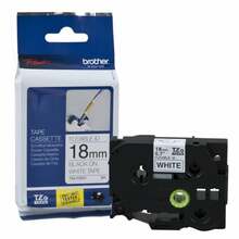 Etiketilint Brother TZe-FX241, 18 mm, must valgel, 8 m