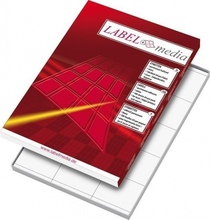 Kleebitavad etiketid Label Media, A4, 38 x 21.2 mm, valged, 65 lehte