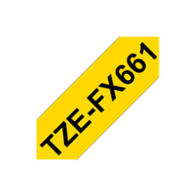 Printerilint Brother TZe-FX661, 36 mm, must kollasel, 8 m