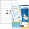 Etiketid HERMA 4450, A4, 70 x 32 mm, valge, 2700 tk