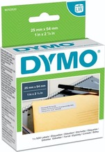 Etiketid DYMO S0722520, 25 x 54 mm, 500 tk, valge