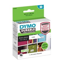 Kleebised Dymo LabelWriter Durable, 25 x 54 mm, valge, 160 tk