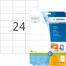 Etiketid Herma Premium 8644, A4, 70 x 37 mm, valge, matt paber, 240 tk