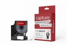 Märgistusteip Capture CA-1805416, 12 mm x 5.5 m, valge punasel