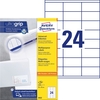 Kleebisetiketid Avery Zweckform, 70 x 35 mm, A4, 100 lehte, valge
