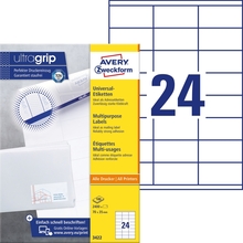 Kleebisetiketid Avery Zweckform, 70 x 35 mm, A4, 100 lehte, valge