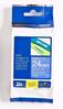 Etiketilint Brother TZ555, 24 mm, valge/sinine, 8 m