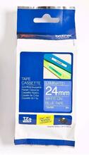 Etiketilint Brother TZ555, 24 mm, valge/sinine, 8 m