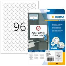 Etiketid HERMA 4386, A4, 20 mm, valge, 2400 tk