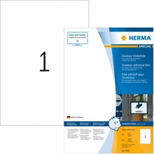 Kleebisetikett HERMA 9501, ristkülik, valge, 50 tk