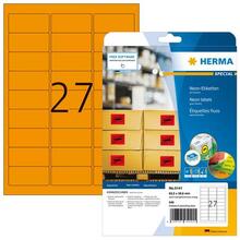 Etiketid Herma 5141, A4, 63.5 x 29.6 mm, oranž, 540 tk
