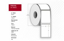 Kleebiste rull Capture CA-76015, 76 x 76 mm, termosiire, polüester