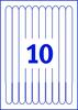 Identifitseerimisrandmepaelad Avery Zweckform L4000-10, A4, 265 x 18 mm, valge, 10 lehte