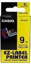 Kleebitav etiketilint Casio XR-9YW, 9 mm, must/kollane