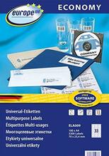Kleebisetiketid Avery Europe, A4, 70 x 25.4 mm, 33 etiketti lehel, 100 lehte, valge