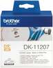 Etiketirull Brother DK-11207, CD/DVD, must valgel, ø 58 mm