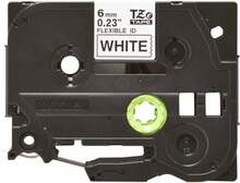 Etiketilint Brother TZe-FX211, 6 mm, must valgel, 800 cm