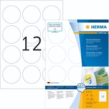 Etiketid Herma 4477, iseliimuvad, valged, 60 mm, 1200 tk