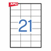 Isekleepuvad etiketid APLI, A4, 70 x 42,4 mm, 21 kleebist lehel, 100 lehte, valge