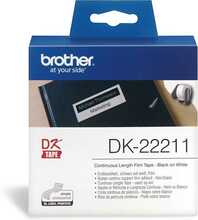 Markeerimisteip Brother DK-22211, 29 mm, must/valge
