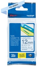 Kleebisetiketid Brother TZEMQ531, 12 mm, must pastelsinisel