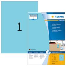 Kleebisetiketid Herma 4403, A4, 210 x 297 mm, sinine, 100 tk