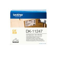 Etiketid Brother DK-11247, 10.3 x 16.4 cm, must valgel, 180 tk