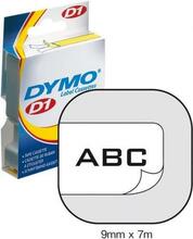 Etiketilint Dymo D1 S0720680, 9 mm x 7 m, must valgel