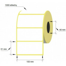 Kleebitavad etiketid Vellum, 100 x 51 mm, valged, 1000 tk
