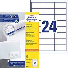 Isekleepuvad etiketid Avery Zweckform, A4, 64.6 x 33.8 mm, 24 etiketti lehel, 100 lehte, valge