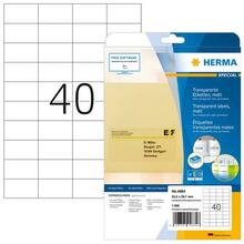 Etiketid Herma 4684, A4, 63.5 x 29.6 mm, läbipaistev matt, 1000 tk