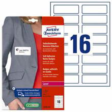 Nimekleebis Avery Zweckform Name Badges L4783-20, 3.1 x 8.89 cm