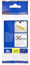 Etiketilint Brother TZe-S261, 36 mm, must valgel, 8 m