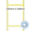 Kleebisetikett HERMA 4095, 105 x 148.5 mm, valge, 1000 tk