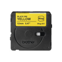 Märgistuslint Brother BTAG-631, 12 mm, must/kollane