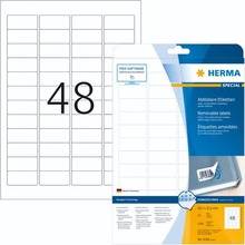 Etiketid HERMA 4346, A4, 45.7 x 21.2 mm, valge, 1200 tk