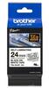 Etiketilint Brother TZESL251, 24 mm, must valgel, lamineeritud