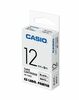 Kleepkirjalint Casio XR-12 WE, 12 mm, must valgel